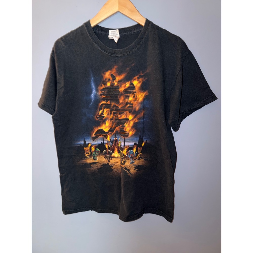 Insane Clown Posse ICP Burning Hatchetman Graphic T-Shirt Black Mens Medium